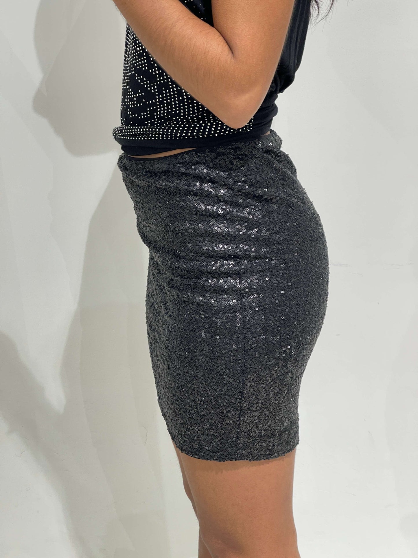 Vintage 00s Indie Sleaze Sequins Midi Skirt
