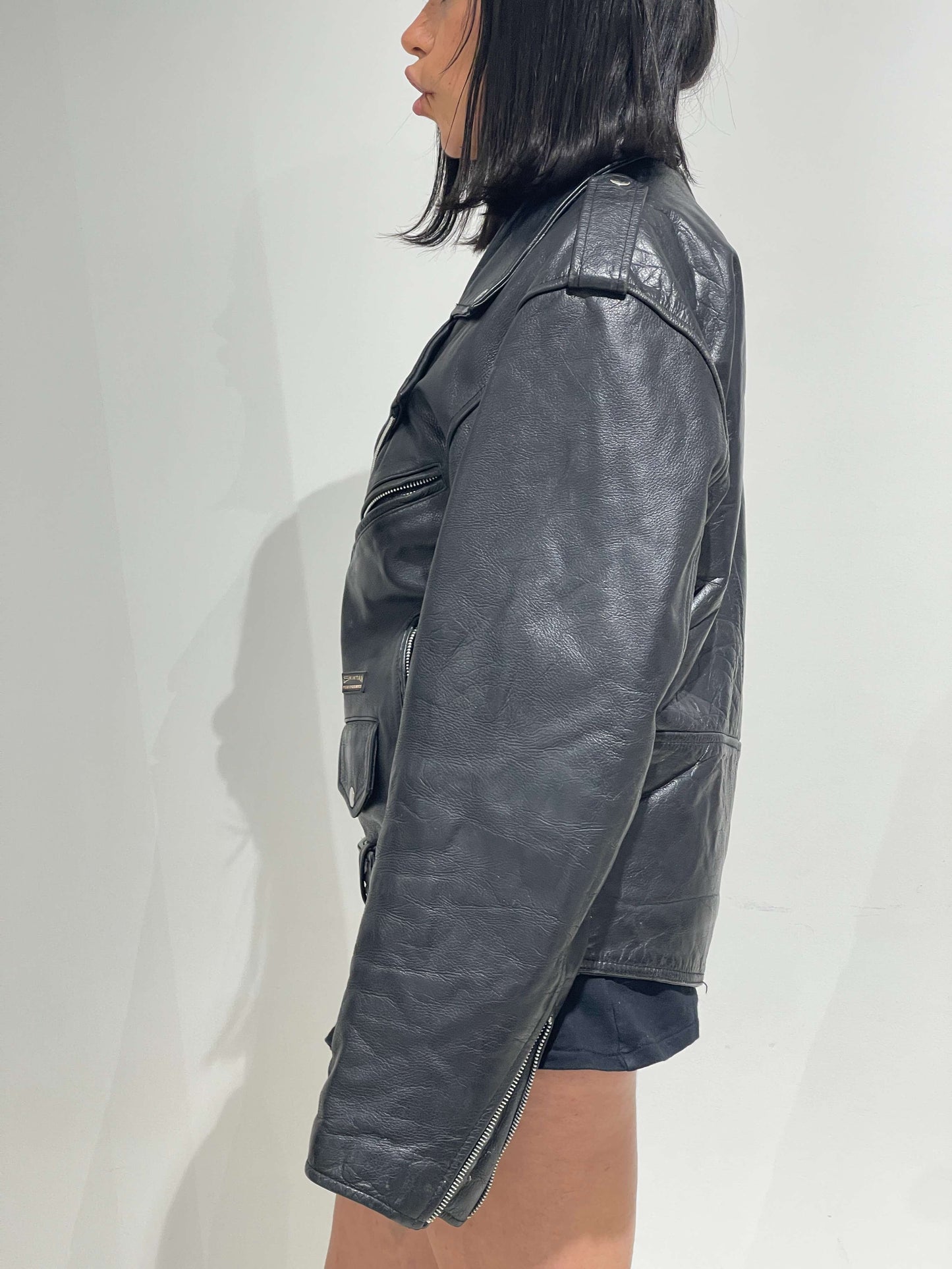 Vintage 90s Oversized Biker Jacket