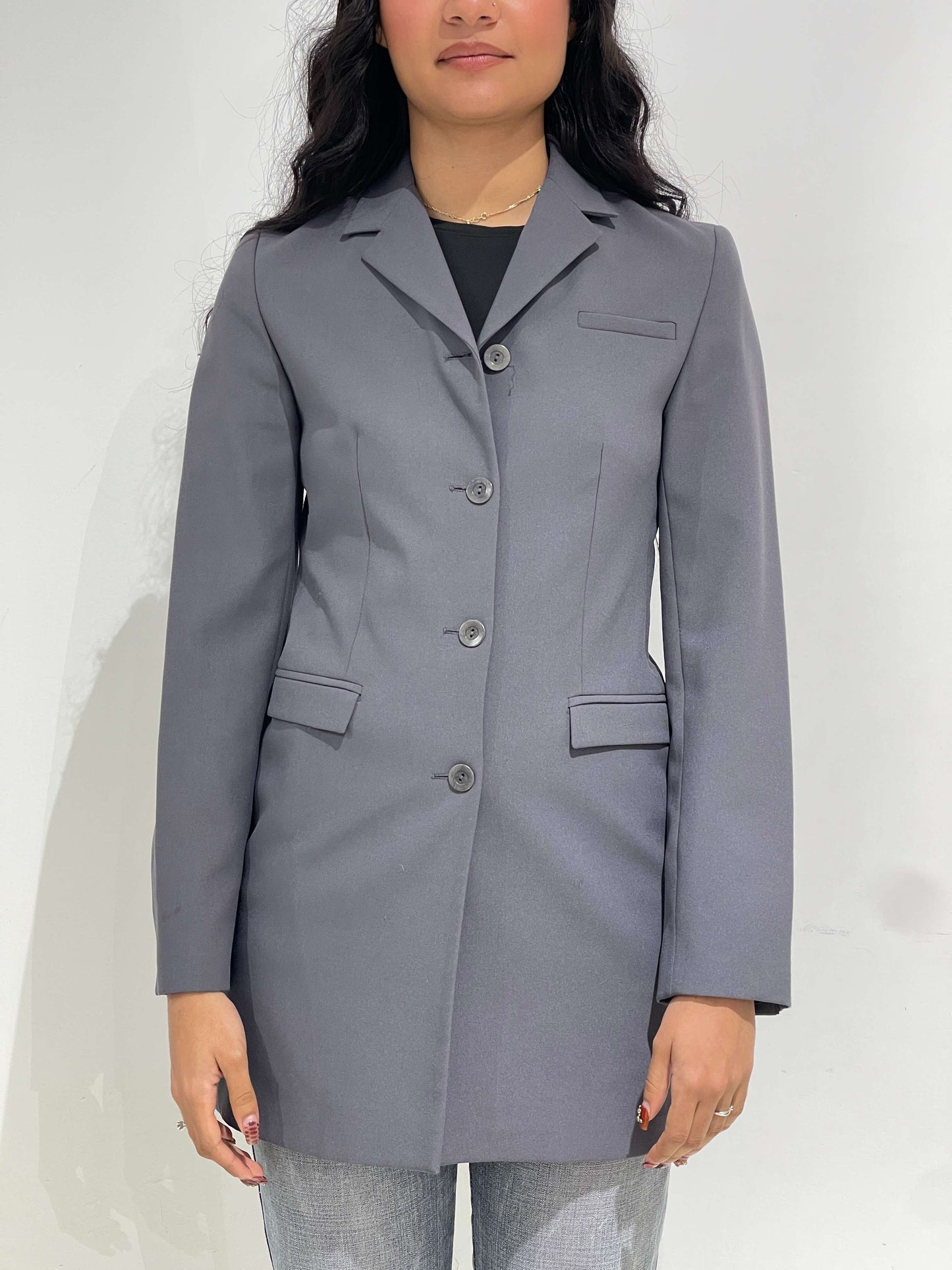 Vintage Late 90s Corporate Siren Long Blazer