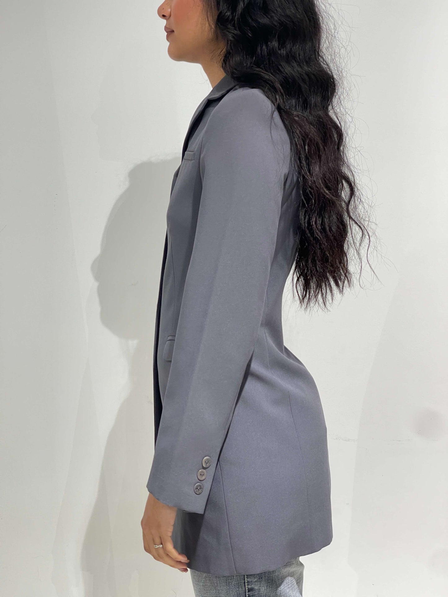 Vintage Late 90s Corporate Siren Long Blazer