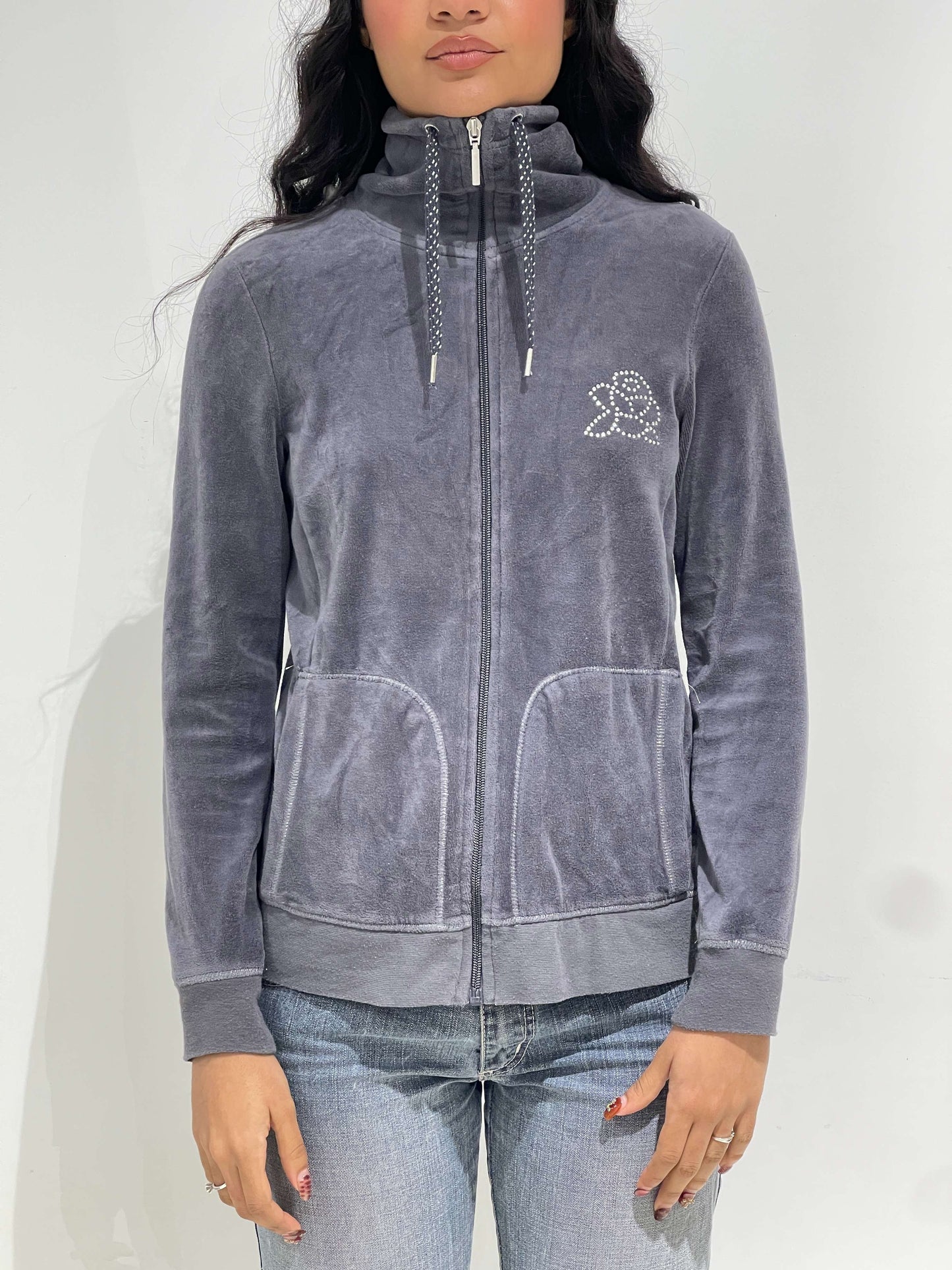 Vintage 00s Juicy Couture Style Tracksuit Velvet Jacket