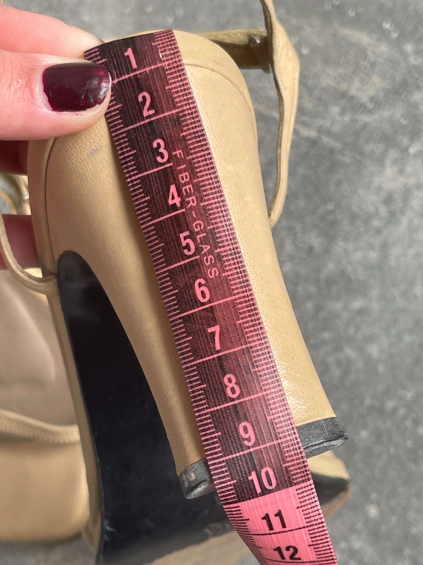 Vintage 90s Square Leather Heeled Sandals