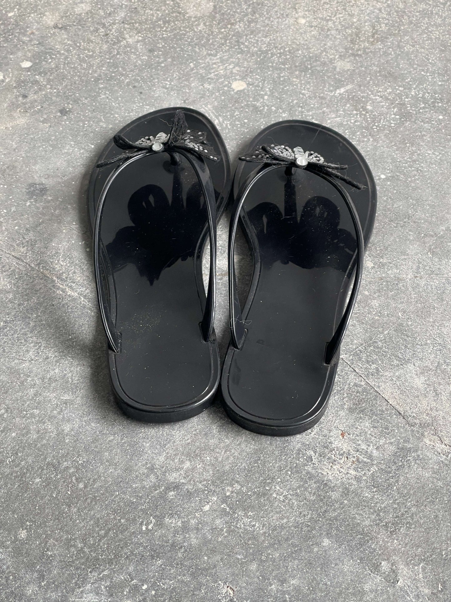 Vintage Y2K Butterfly Flip Flops