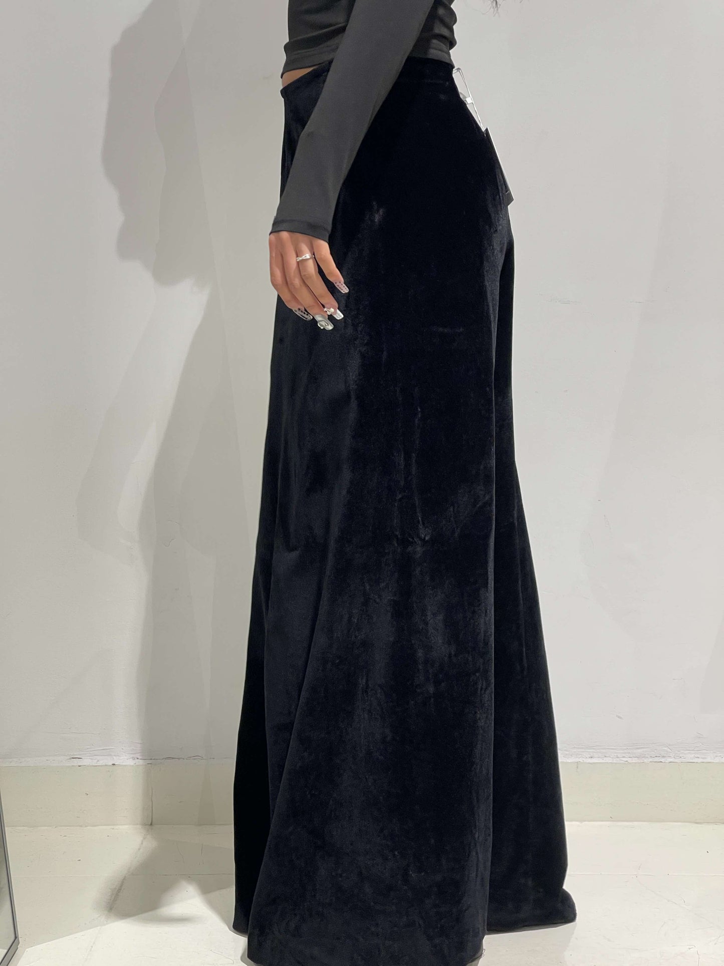Vintage 90s Mazzy Star Velvet Maxi Skirt For Special Ocassions