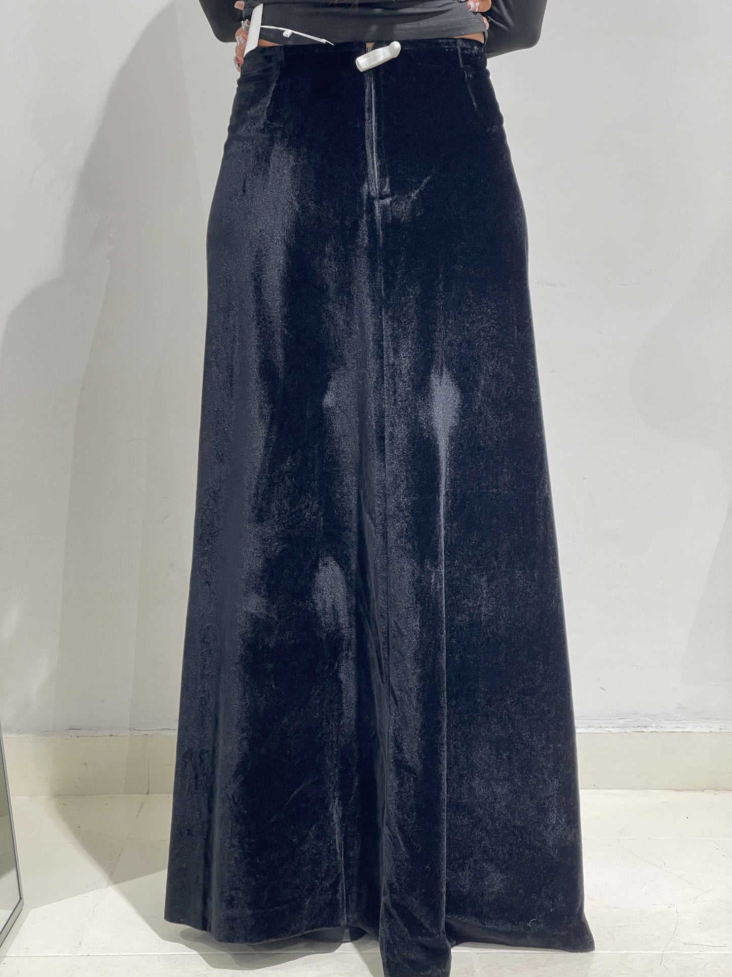 Vintage 90s Mazzy Star Velvet Maxi Skirt For Special Occasions