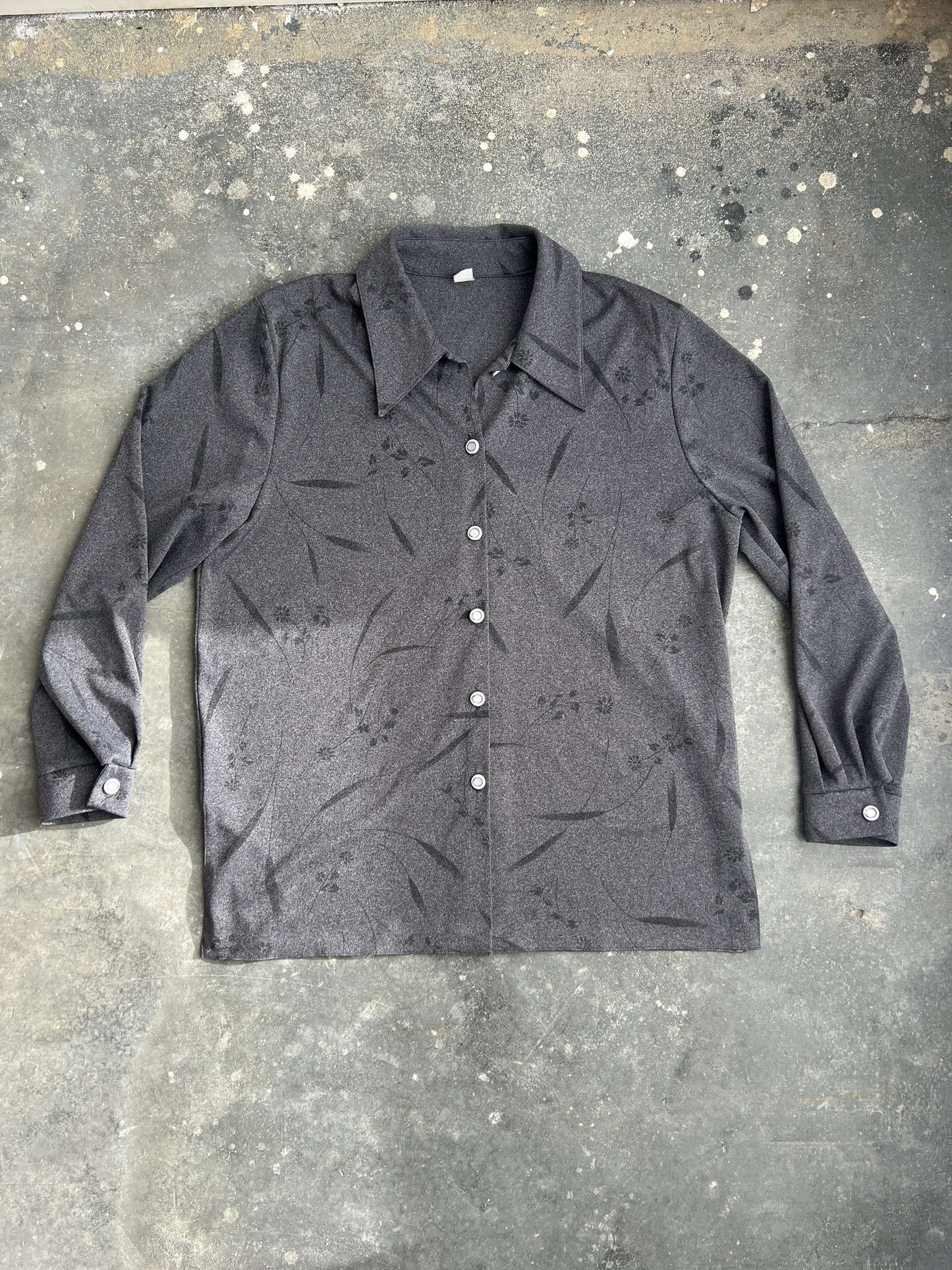 Vintage 90s Minimalism Oversized Floral Shirt