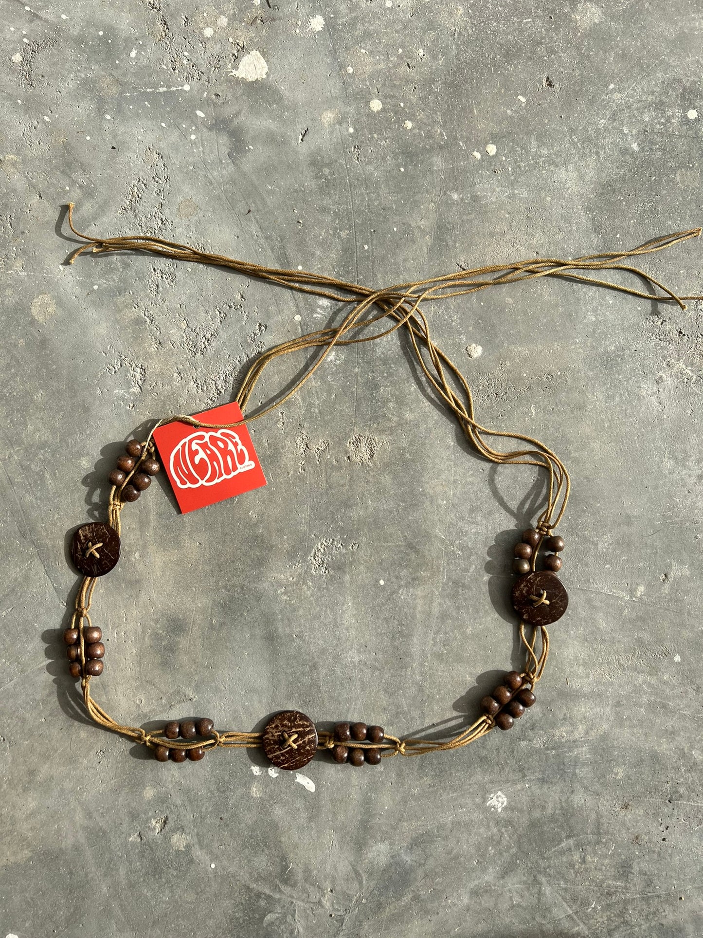 Vintage 00s Boho Cococnut Belt
