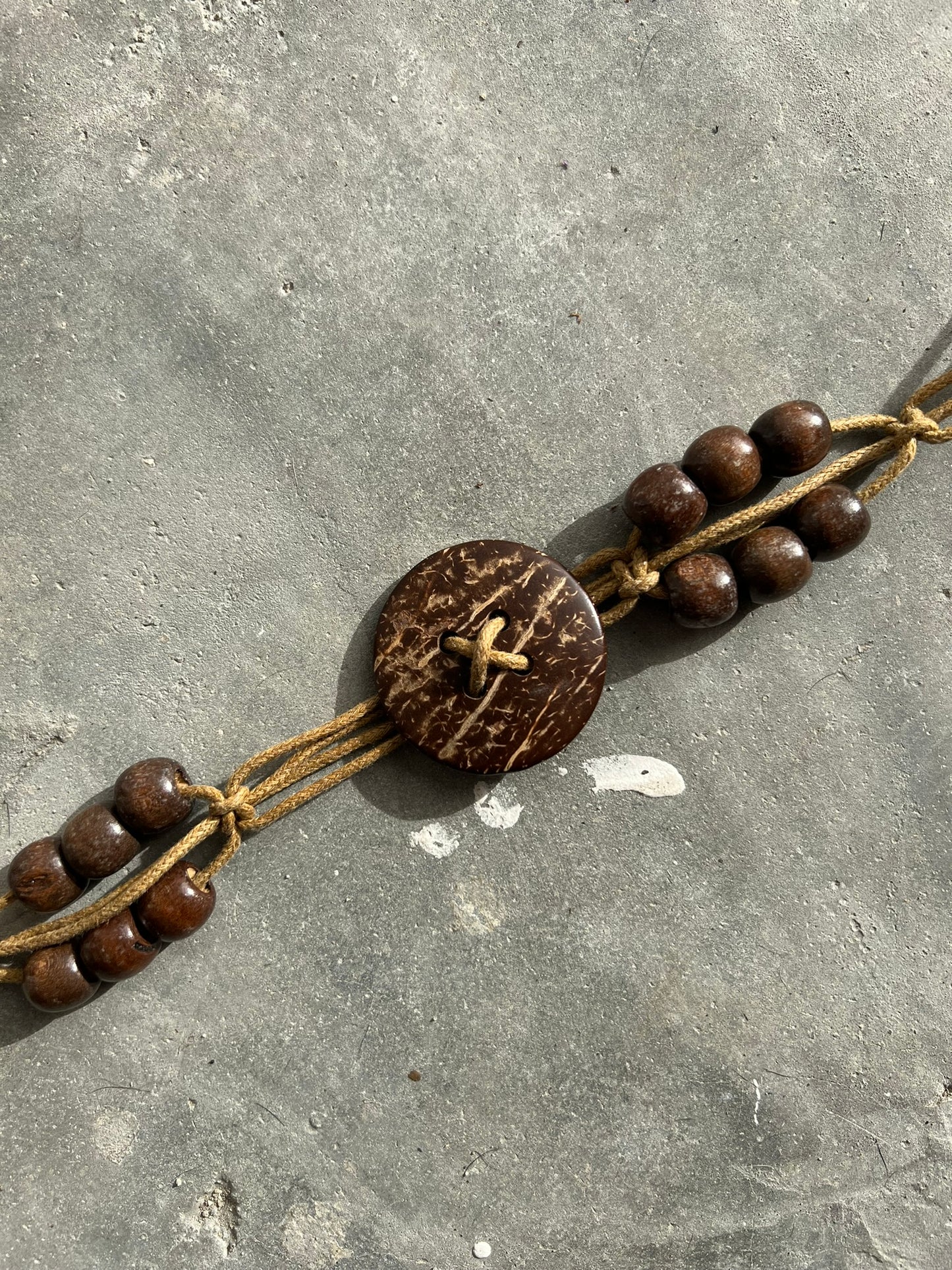Vintage 00s Boho Cococnut Belt