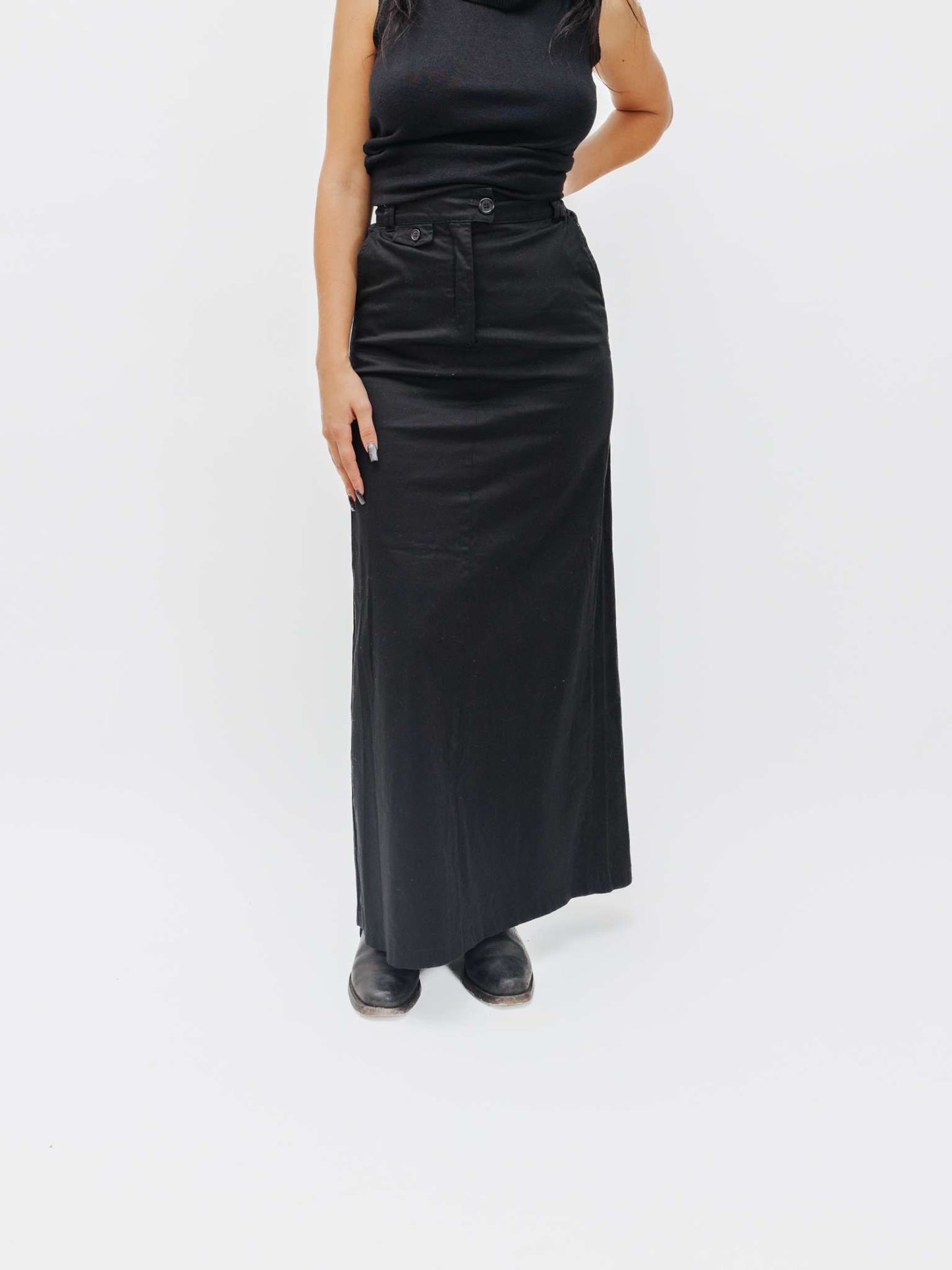 Vintage 00s Gorpcore Cargo Maxi Skirt
