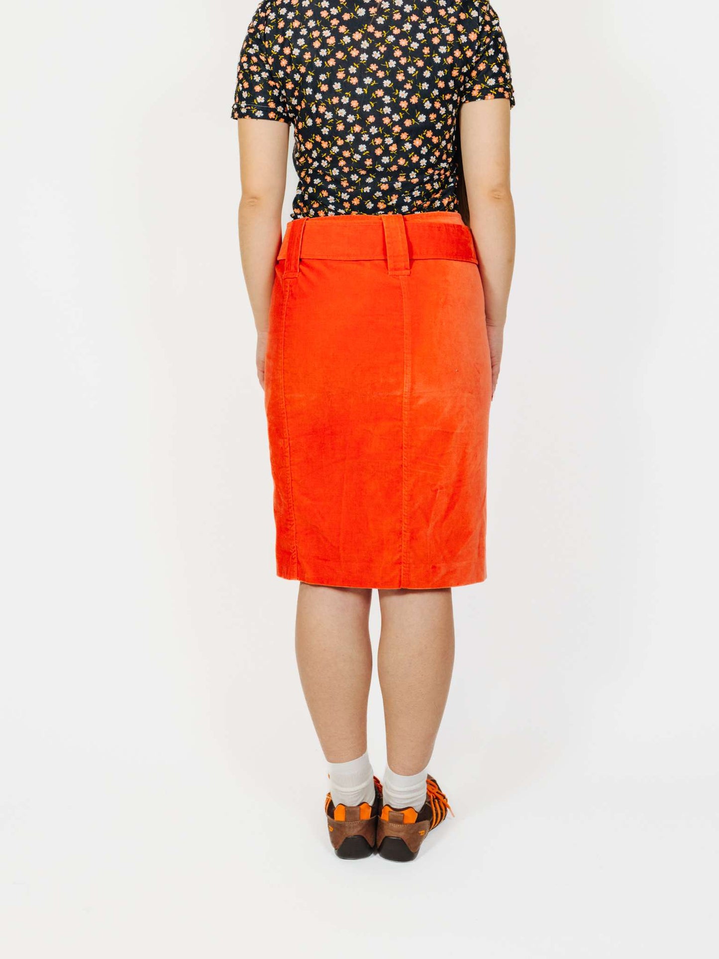 Vintage 90s Corporare Siren Velvet Midi Skirt (SET)