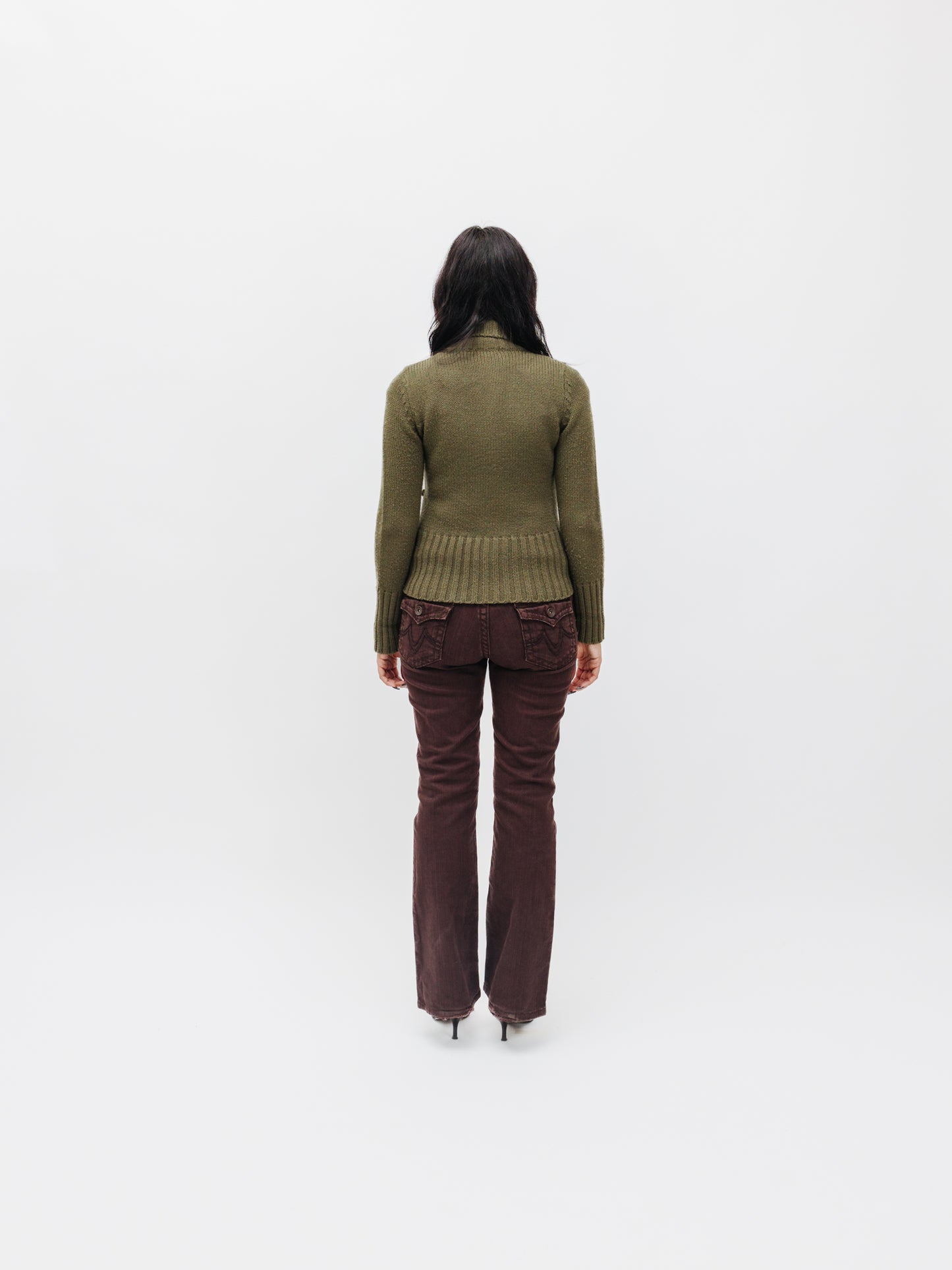 Vintage 00s Chunky Knit Gorpcore Zip Up Jacket