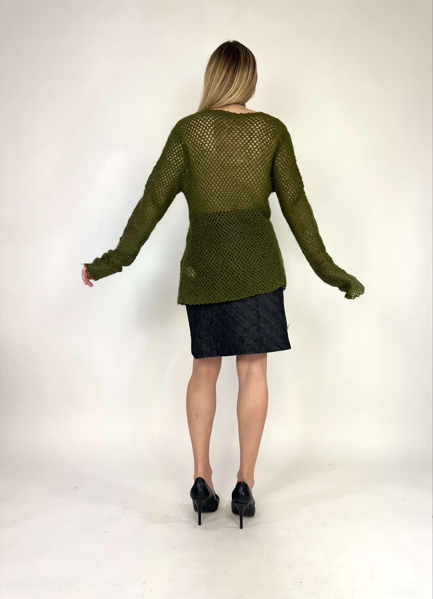 Vintage Fairy 90s Style Crochet Jacket
