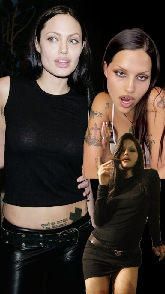 ¡El Goth de los 90! Angelina Jolie y posteriormente Gabbriette como referentes.