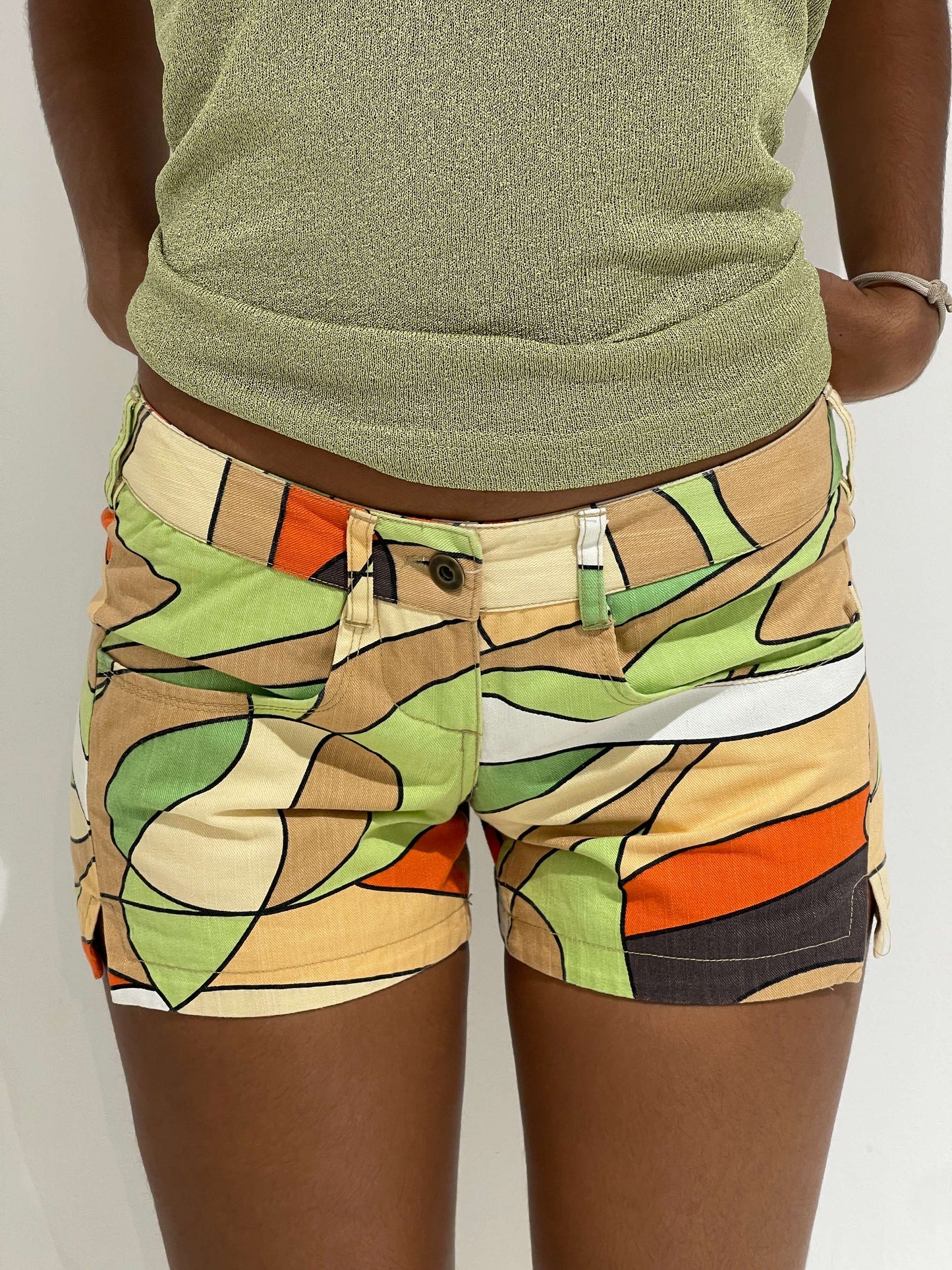 Vintage 00s Funky Print Summer Shorts