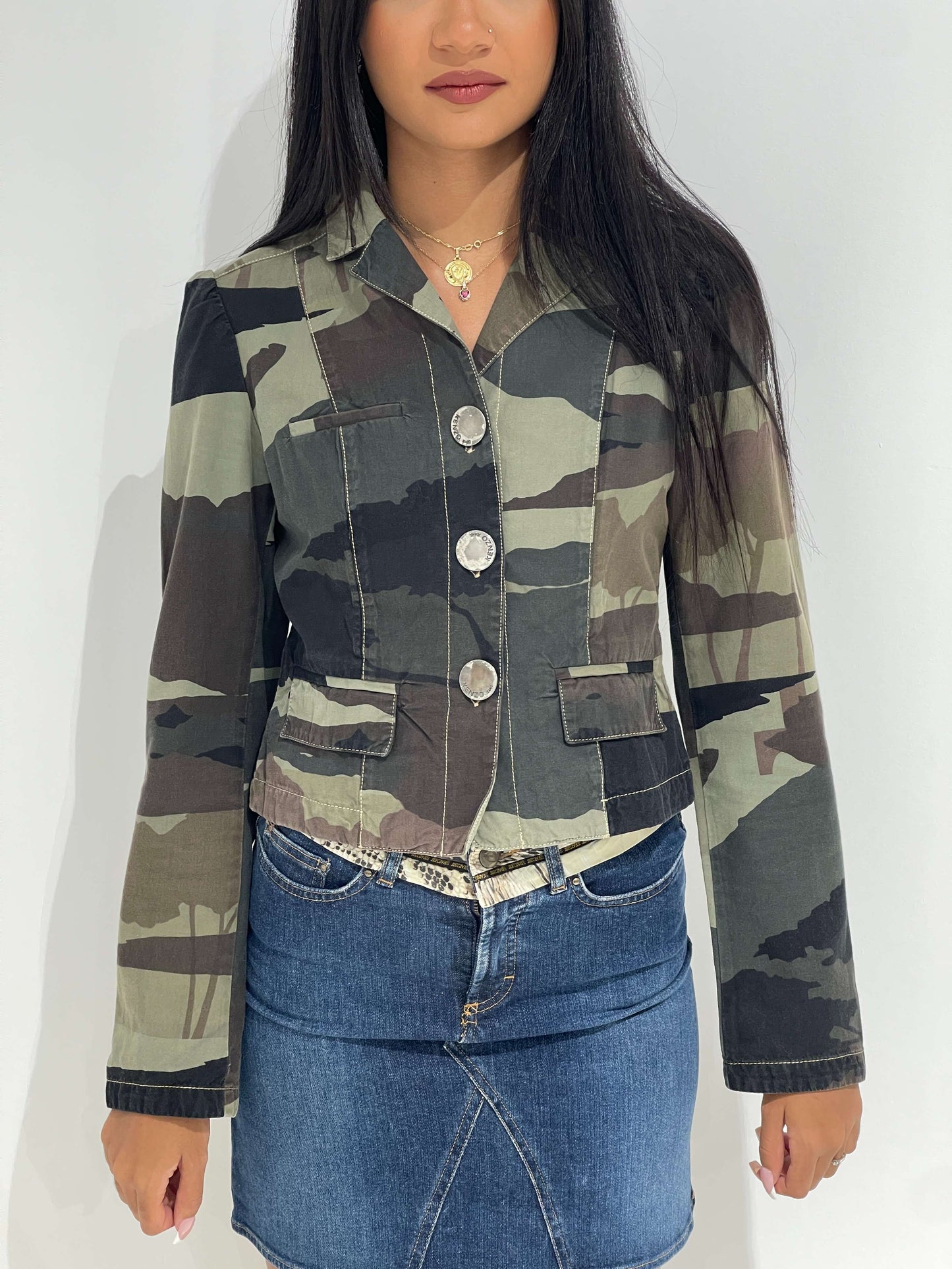 Vintage 00s Kenzo Camouflage Blazer