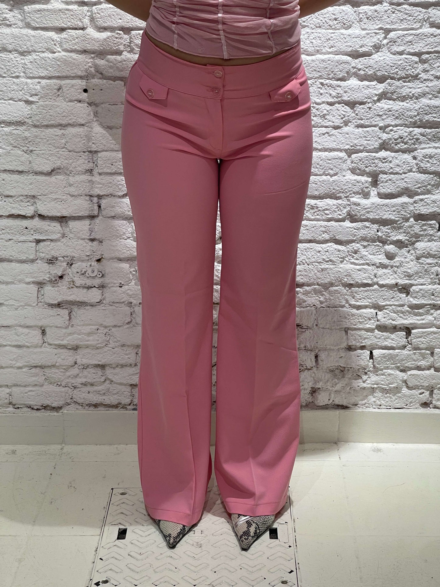 Vintage 00s Low Rise Pink Flares