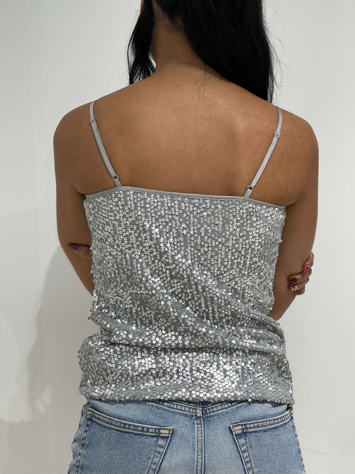 Vintage 00s Indie Sleaze Sequins Top