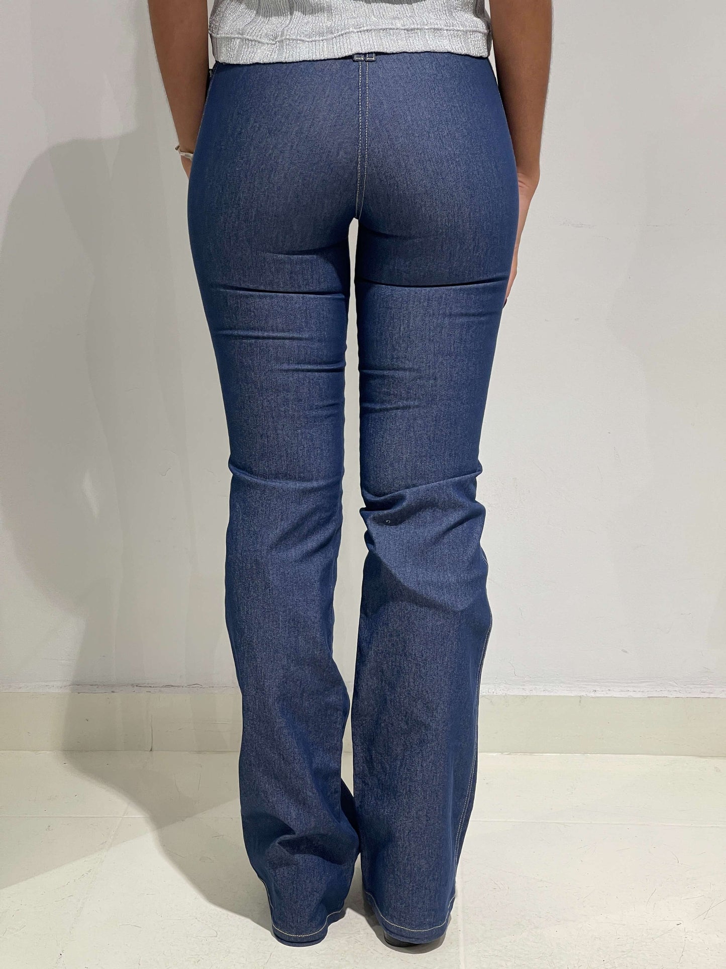 Vintage 00s Boho Style Jeans With Visible Seams