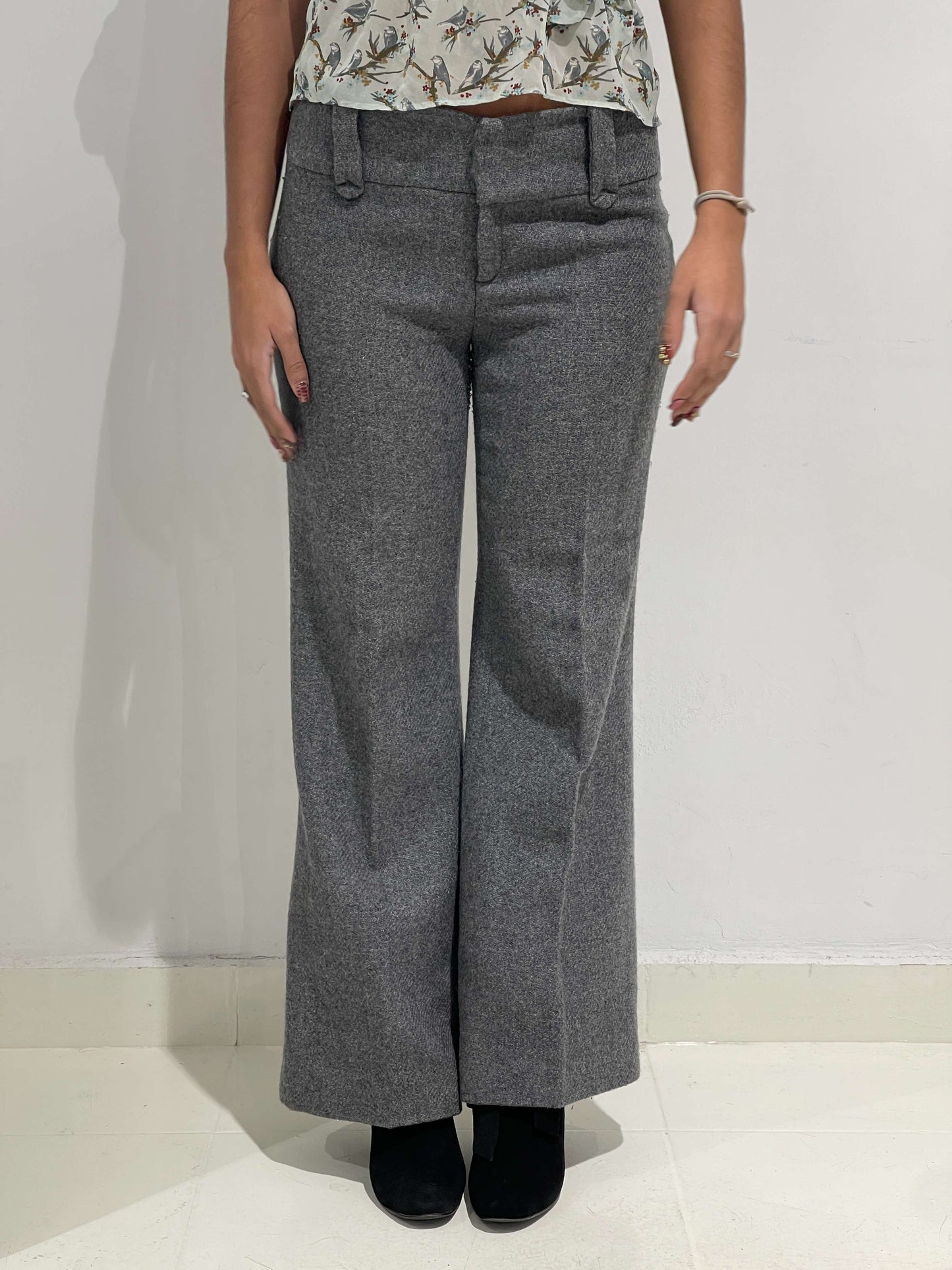 Vintage Late 90s Corporate Siren Wool Low Rise Pants