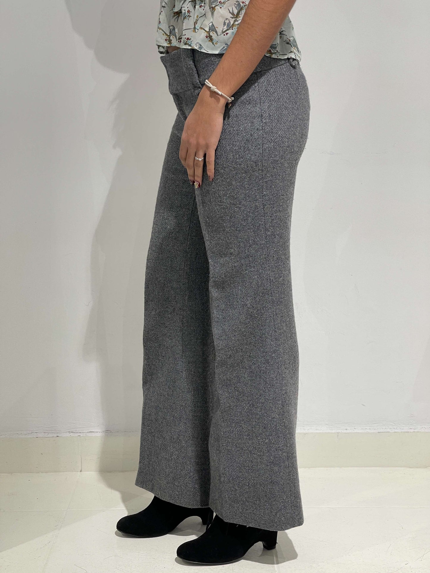 Vintage Late 90s Corporate Siren Wool Low Rise Pants