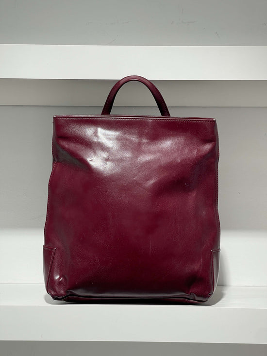 Vintage 90s Caroline Bassette Style Burgundy Backpack