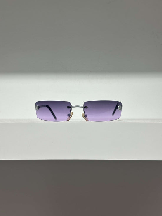 Vintage Late 90s Chanel Purple Sunglasses