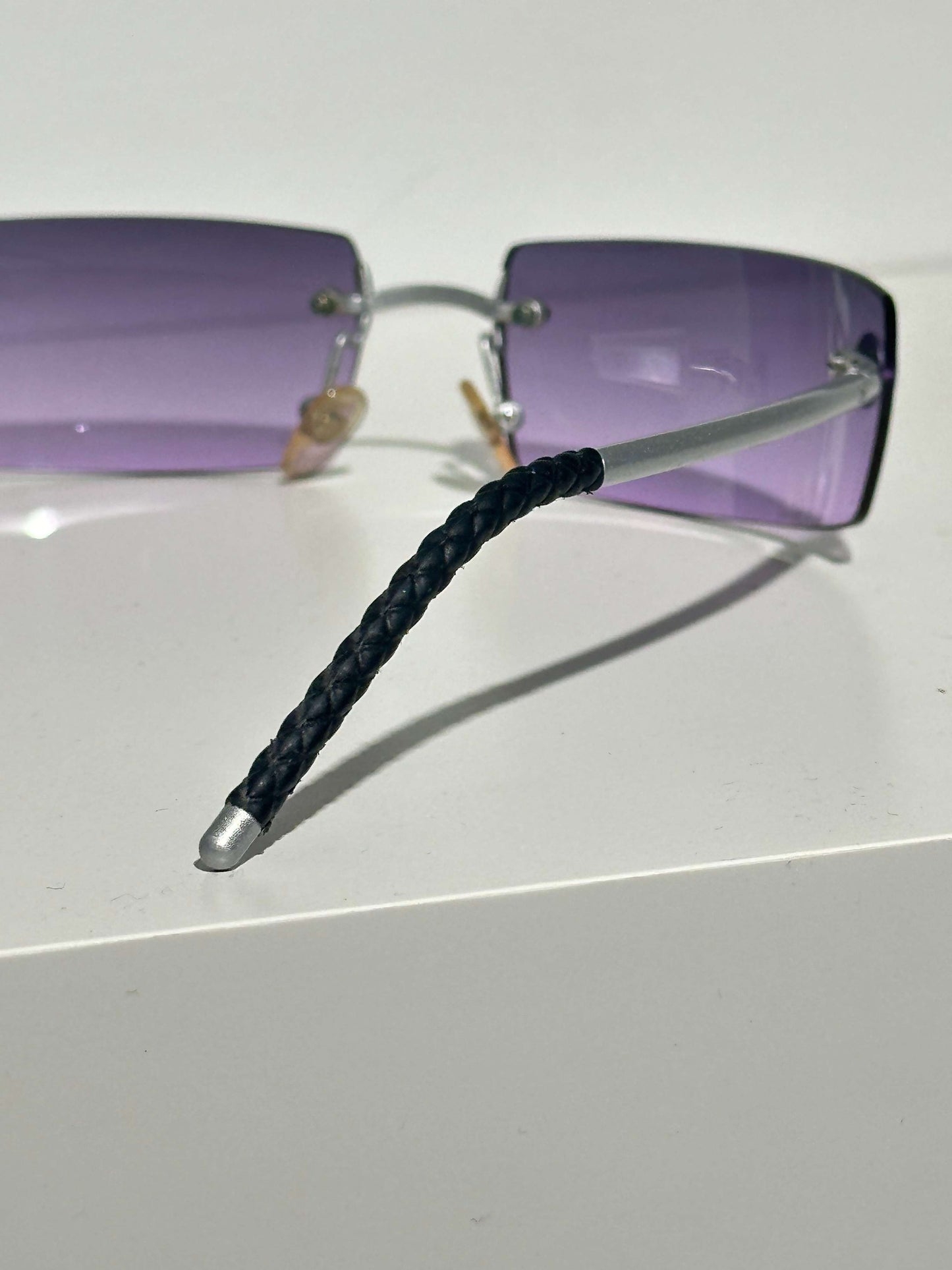 Vintage Late 90s Chanel Purple Sunglasses