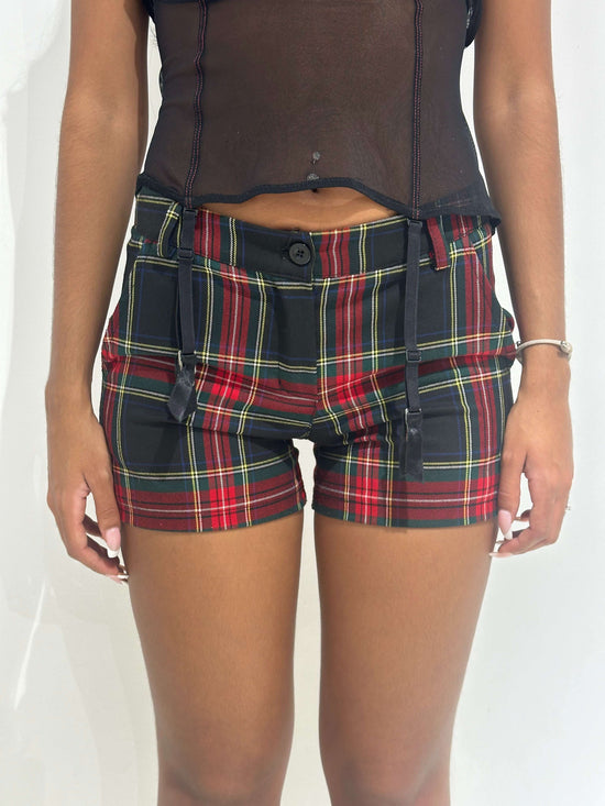 Vintage 00s Olsen Twins Style Checkered Shorts