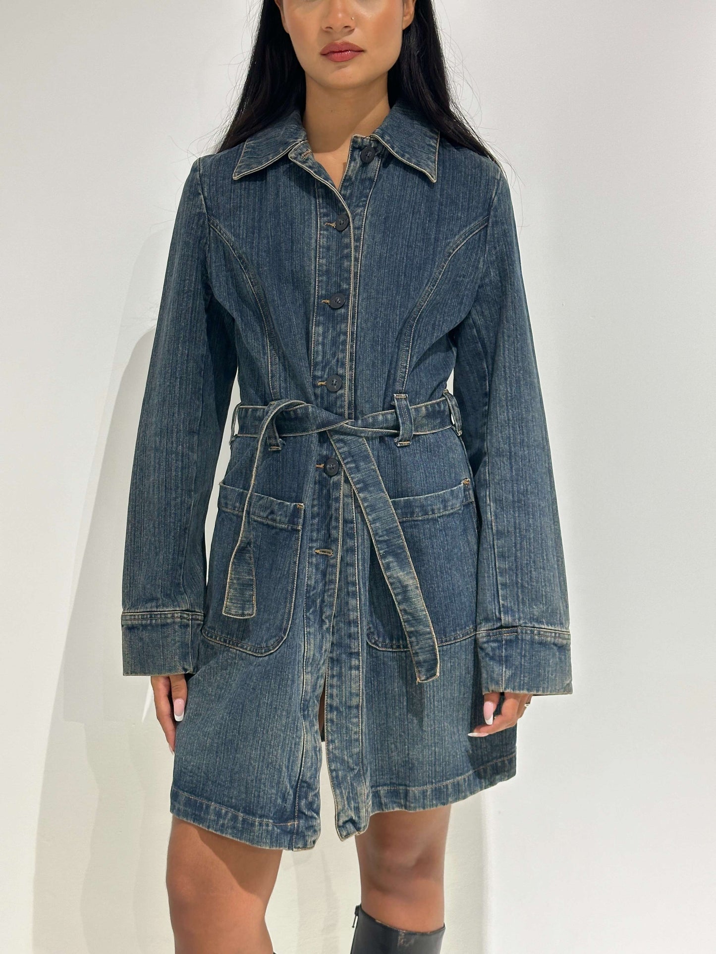 Vintage Y2K Rockstar Girlfriend Denim Coat