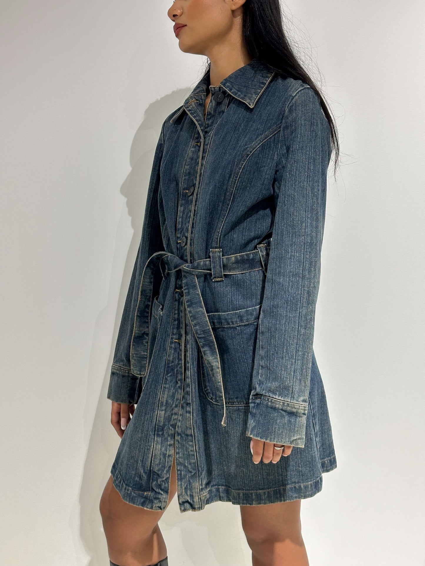 Vintage Y2K Rockstar Girlfriend Denim Coat