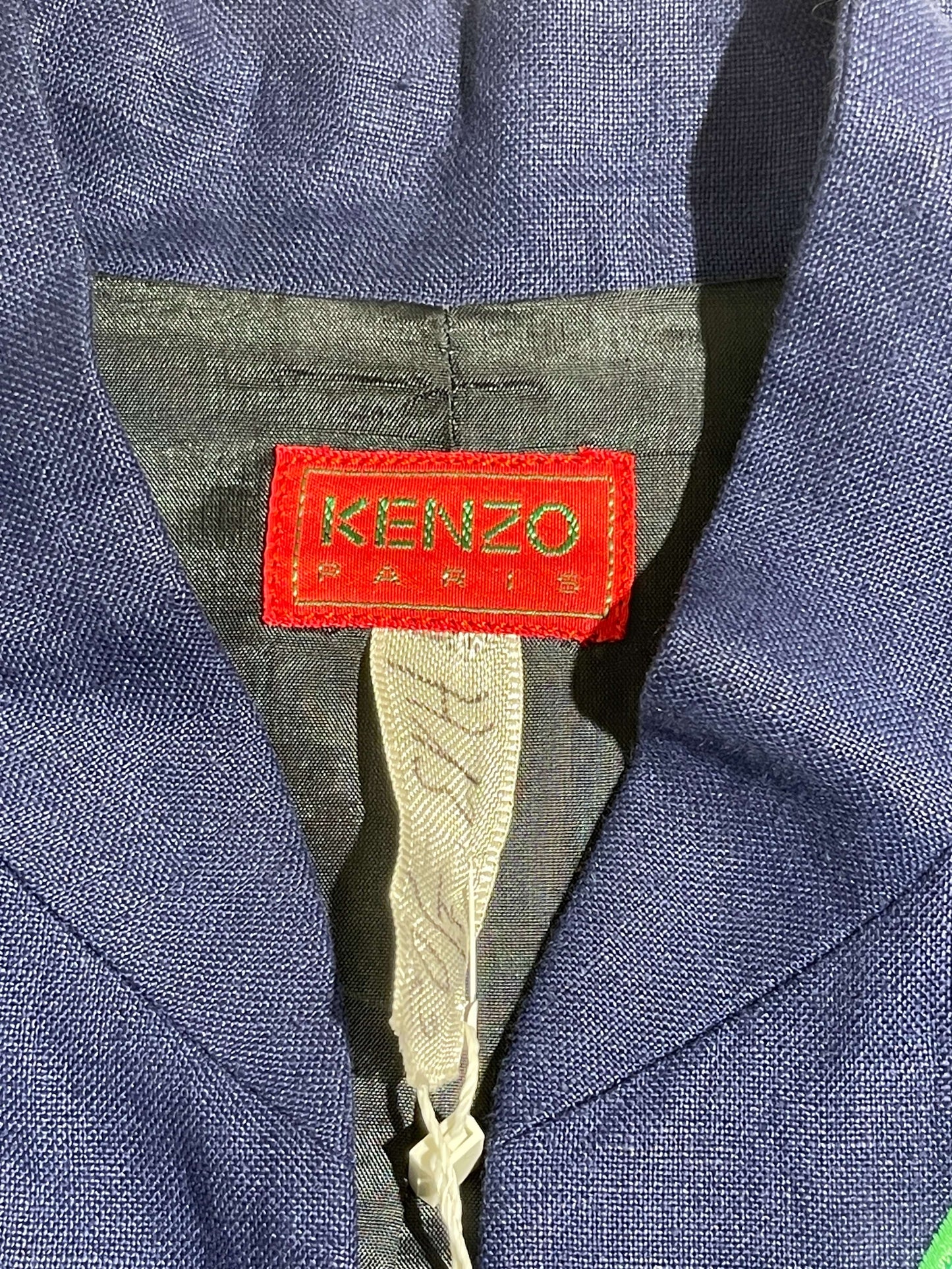 Vintage 90s Kenzo Floral Linen Cropped Blazer (SET)