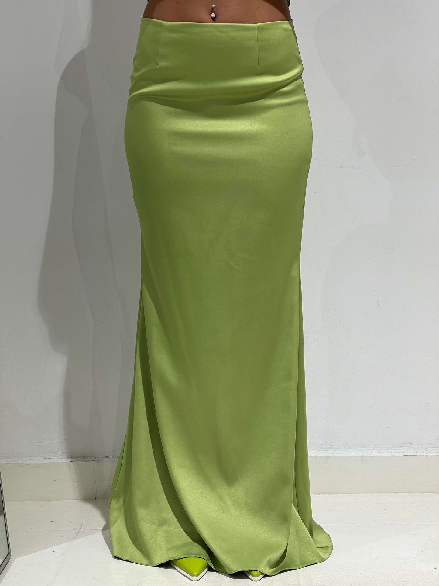 Vintage 90s Maxi Skirt In Green