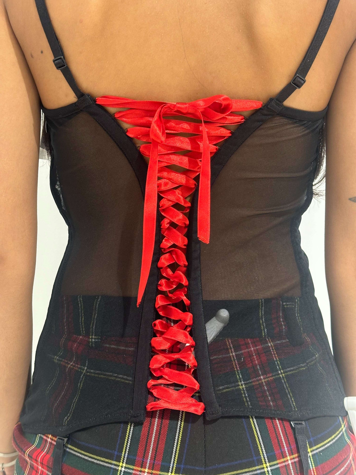 Vintage Y2K Corset With Ribbons