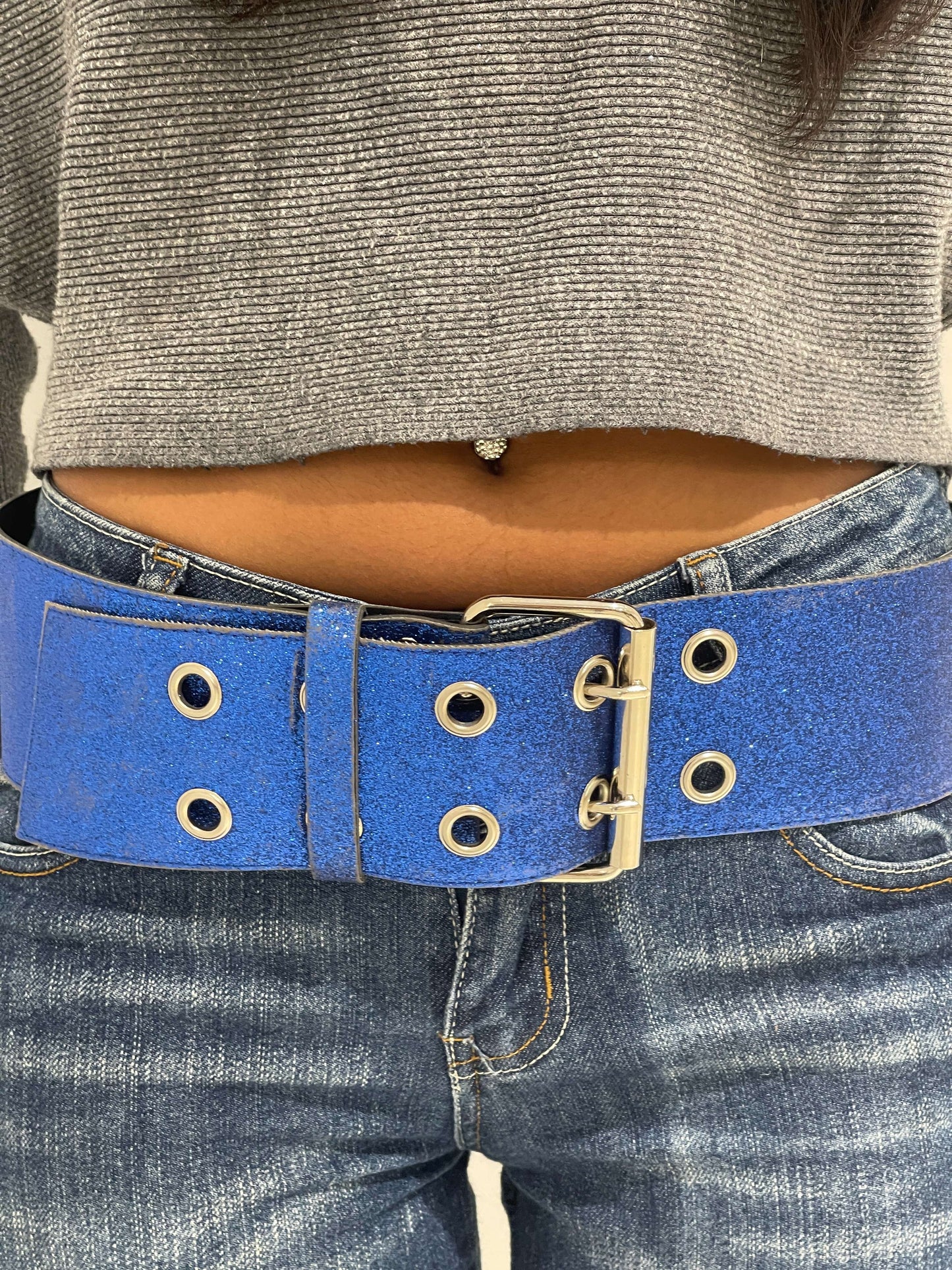 Vintage Y2K Glitter Chunky Belt