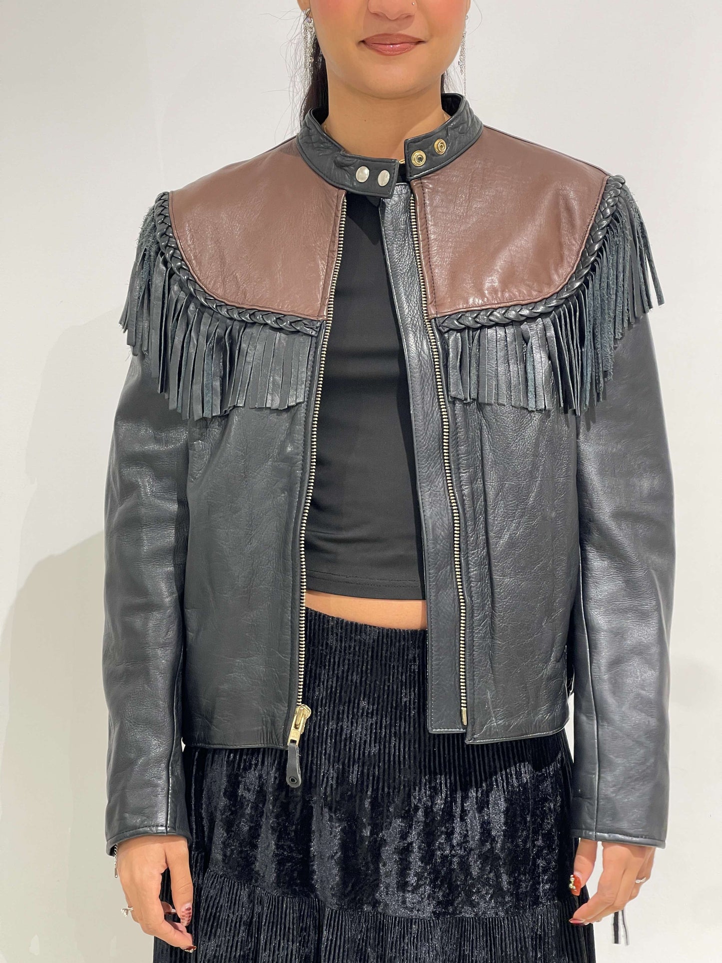 Vintage 90s Isabel Marant Style Boho Leather Jacket