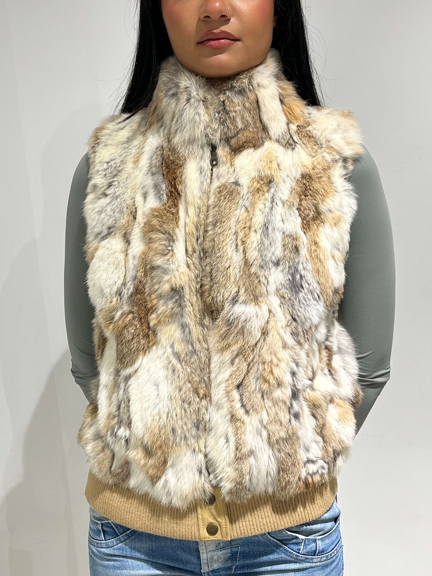 Vintage Y2K Bimbo Core Fur Vest