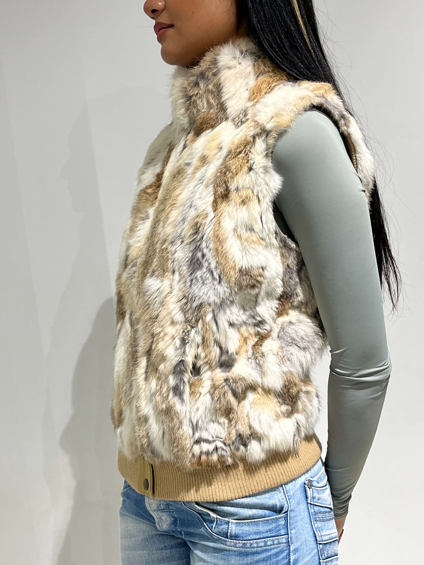 Vintage Y2K Bimbo Core Fur Vest