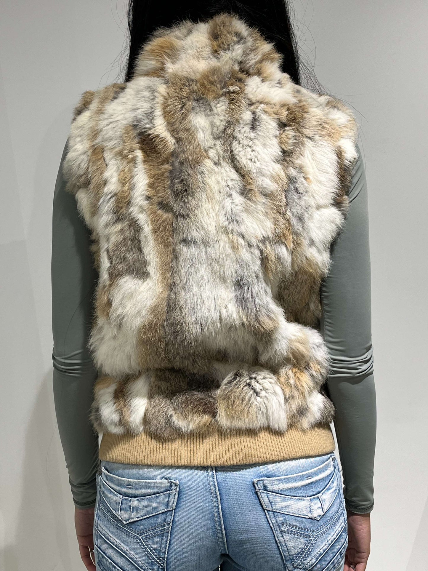 Vintage Y2K Bimbo Core Fur Vest