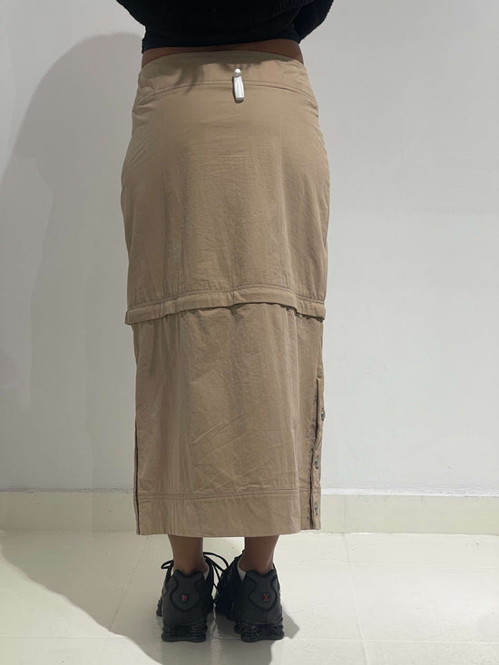 Vintage 00s Cargo Maxi Skirt (Adaptable)