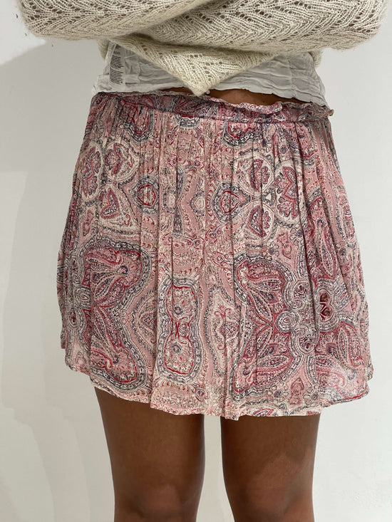 Vintage 00s Boho Paisley Summer Skort