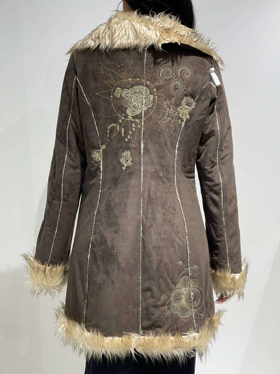 Vintage Y2K Embroidered Afghan Coat