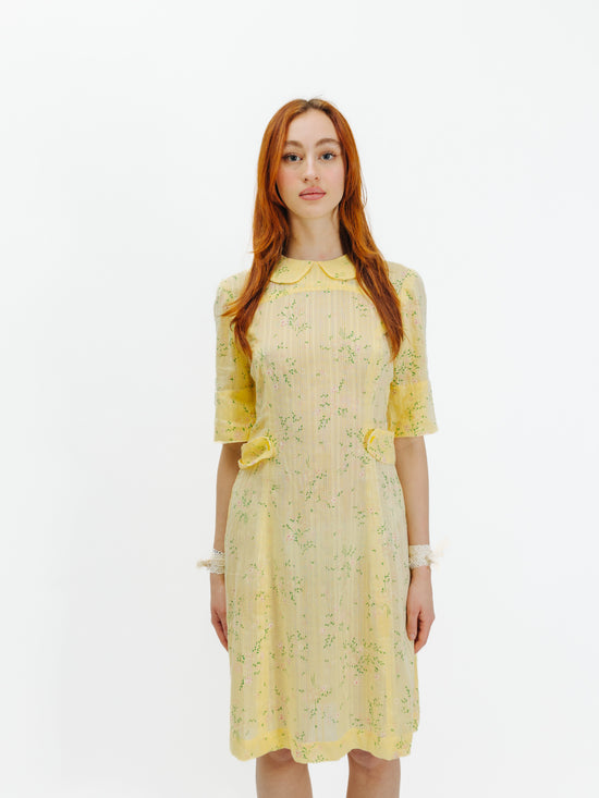 Vintage 00s Chloè Sevigny Floral Midi Dress