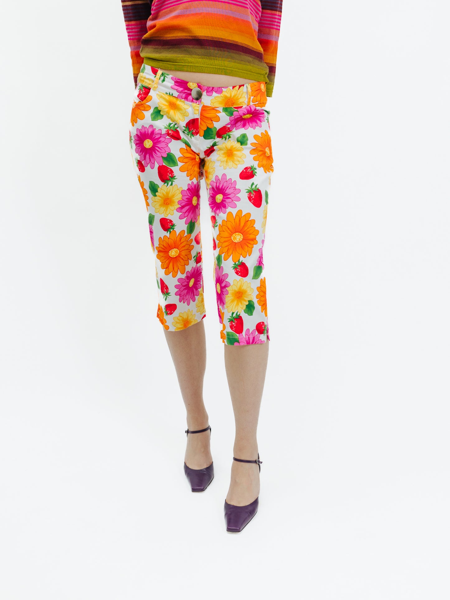 Vintage Y2K Capri Y2K Flowers Pants