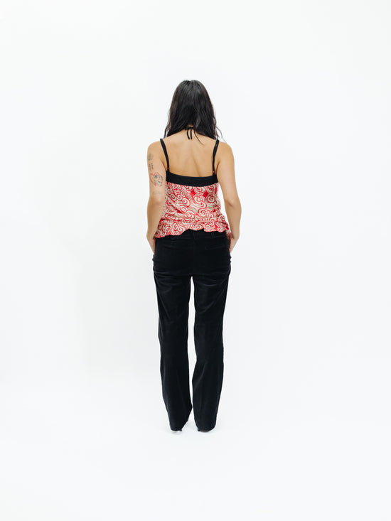 90s Vintage Low-Rise Velvet Pants