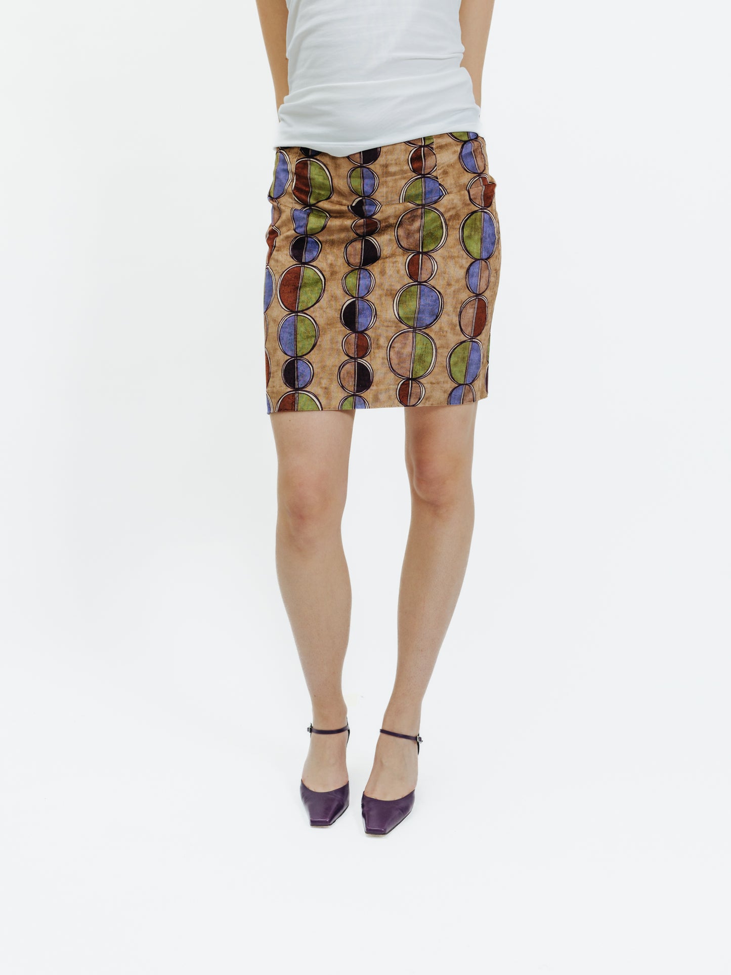 Vintage 90s Alexa Chung Style Retro Skirt