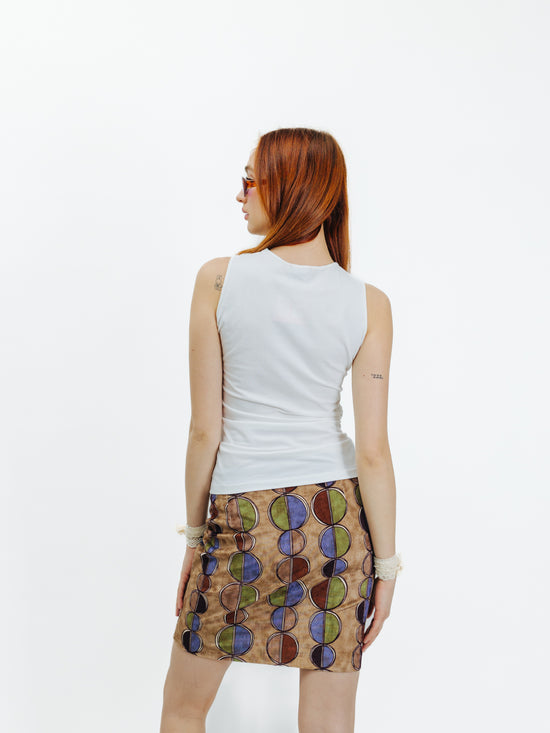 Vintage 90s Alexa Chung Style Retro Skirt