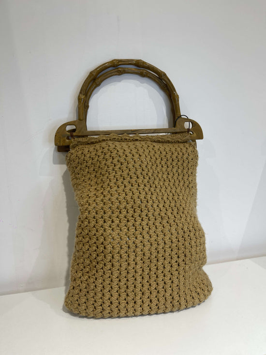 Vintage 90s Knitted Crochet Bag