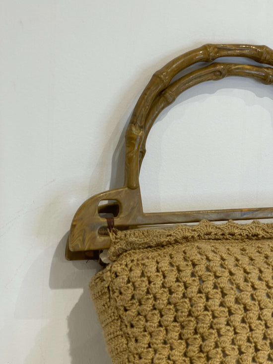 Vintage 90s Knitted Crochet Bag