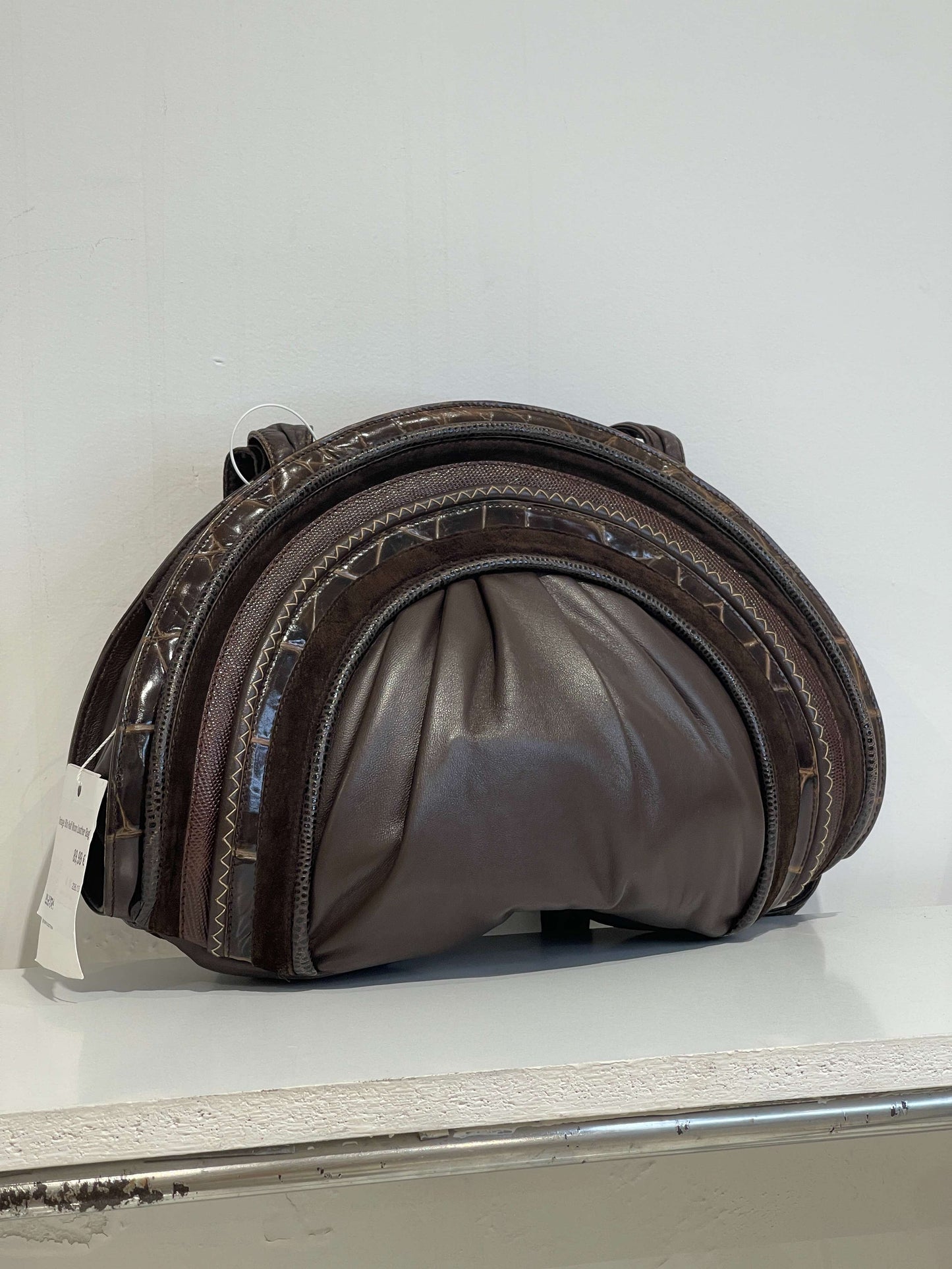 Vintage 90s Half Moon Leather Bag