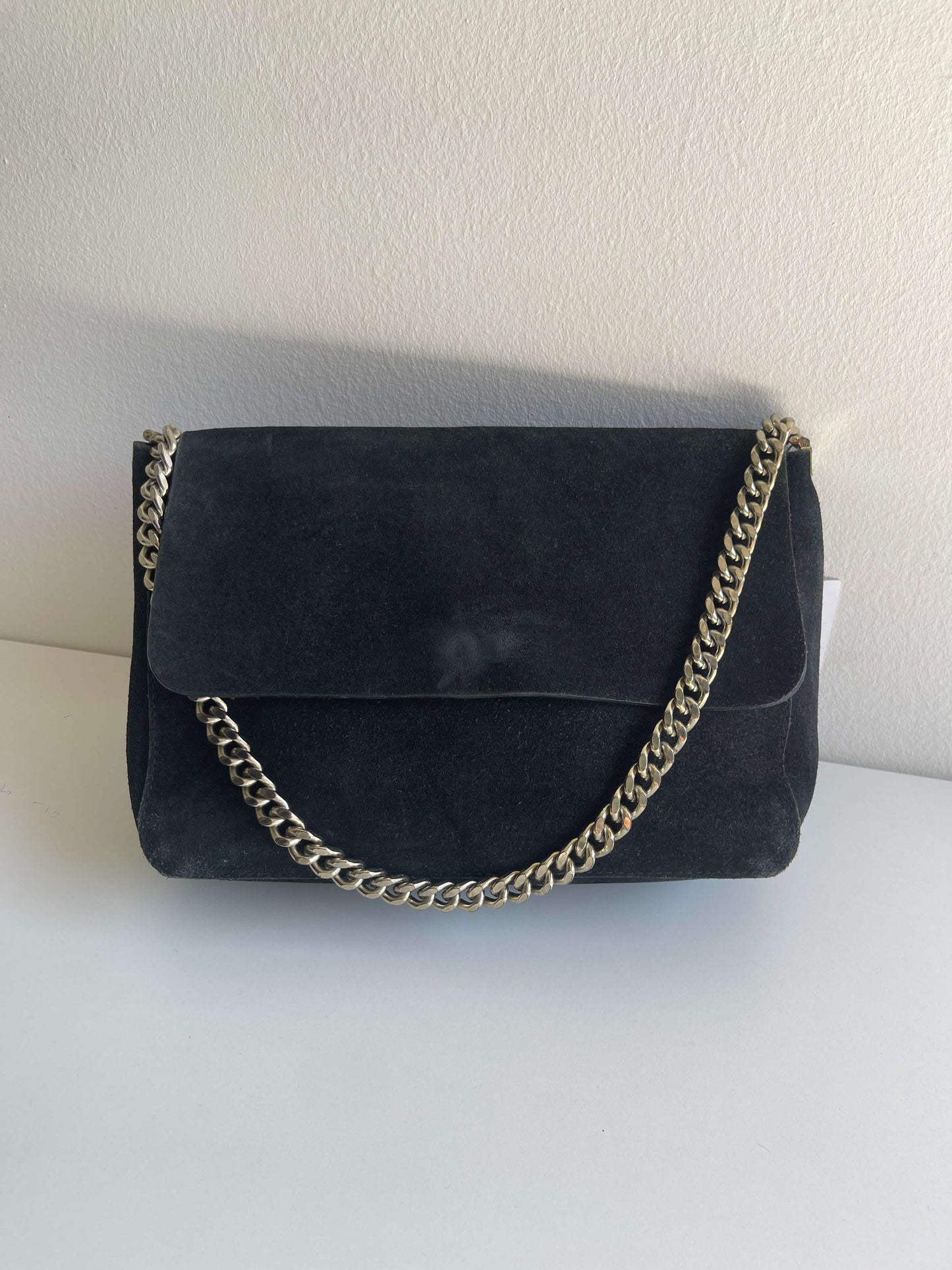 Vintage 00s Corporate Siren Shoulder Leather Bag